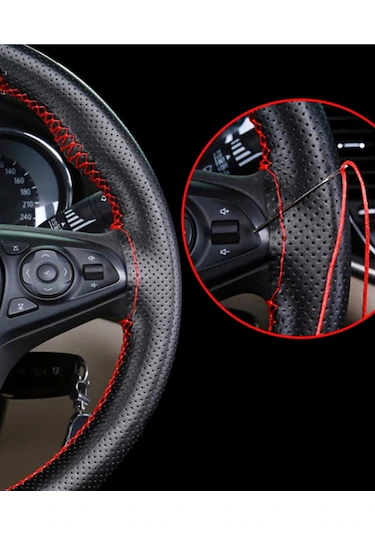 Deri dikişli direksiyon kılıfı